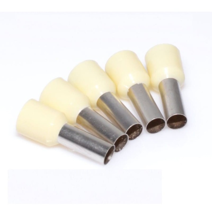 Set 100 Pini Terminali 10mm Crem | Conexiuni Electrice Sigure si Durabile | Conductivitate Excelenta si Rezistenta | eSol