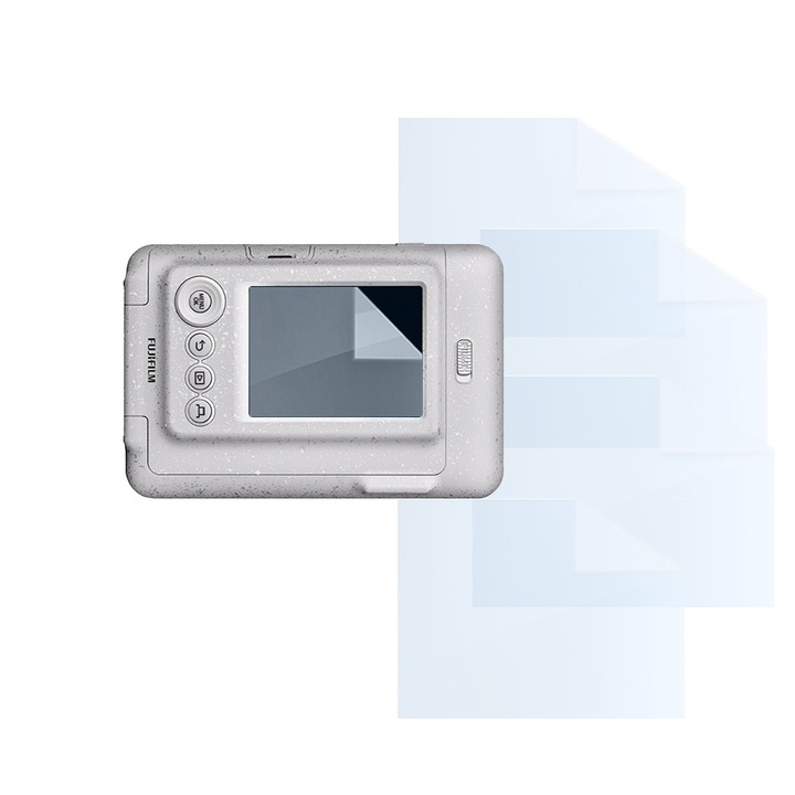 FujiFilm Instax Mini Liplay fóliakészlet, FONIX LENS DEFENSE, 4 képernyős szilikon fólia, ütésálló, karcmentes, regenerálható, tartós, időjárásálló, átlátszó