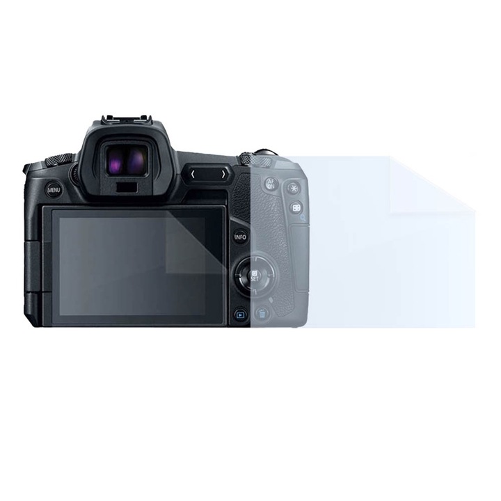 Fóliakészlet Canon EOS R-hez, FONIX LENS DEFENSE, 1 szilikonfólia képernyőhöz, ütésálló, karcmentes, regenerálható, tartós, időjárásálló, átlátszó
