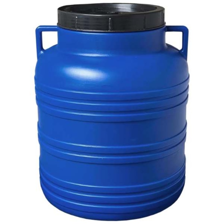Mercaton HDPE пластмасова кутия за храна с резбован капак и дръжки, 30 литра, синя