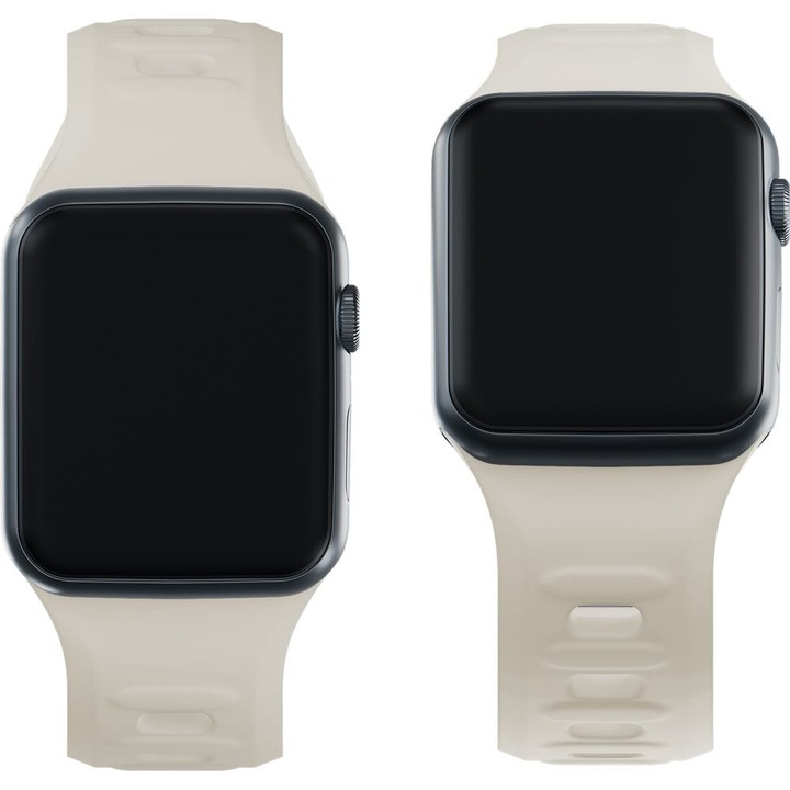 3mk Silicone Watch Szíj for Apple 38/40/41/42 mm Nude (small), 269577, Okosóra kiegészítő