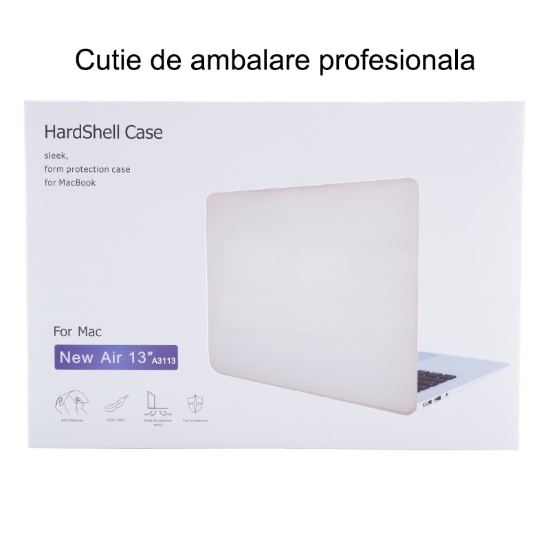 Carcasa pentru MacBook Air 13.6 inch 2022-2024, Modele aplicabile A3113/A2681, mat transparent