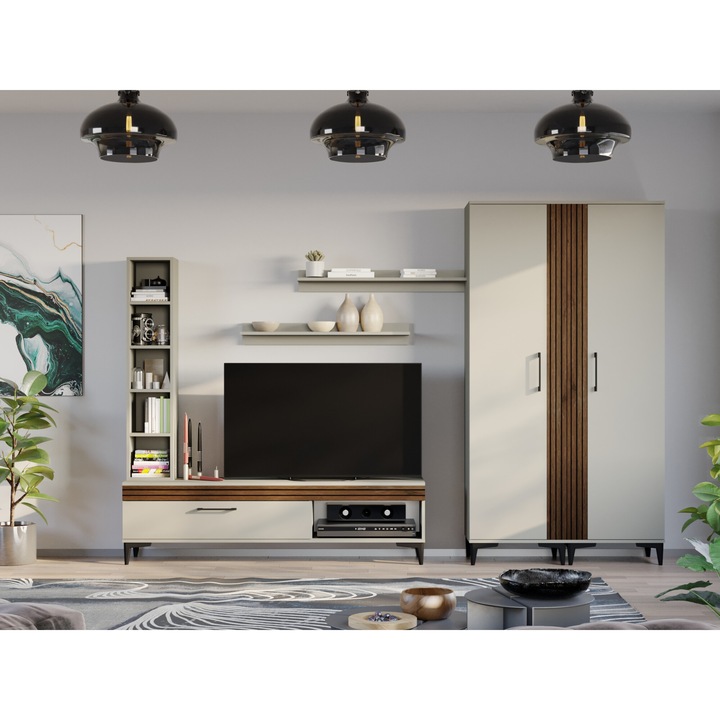 Set Living Nori, C14, Mobila sufragerie, L 280 x A 35.1 x H 192.4 cm