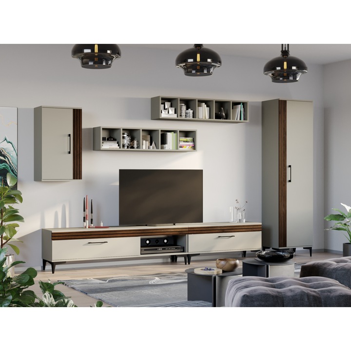 Set Living Nori, C08, Mobila sufragerie, L 320 x A 35.1 x H 192.4 cm