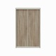 Dressing cu 2 Usi Glisante, Culoare Sonoma, H200x120x60cm, bara de Umerase si 5 Polite de Depozitare Pal 18 mm