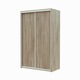 Dressing cu 2 Usi Glisante, Culoare Sonoma, H200x120x60cm, bara de Umerase si 5 Polite de Depozitare Pal 18 mm