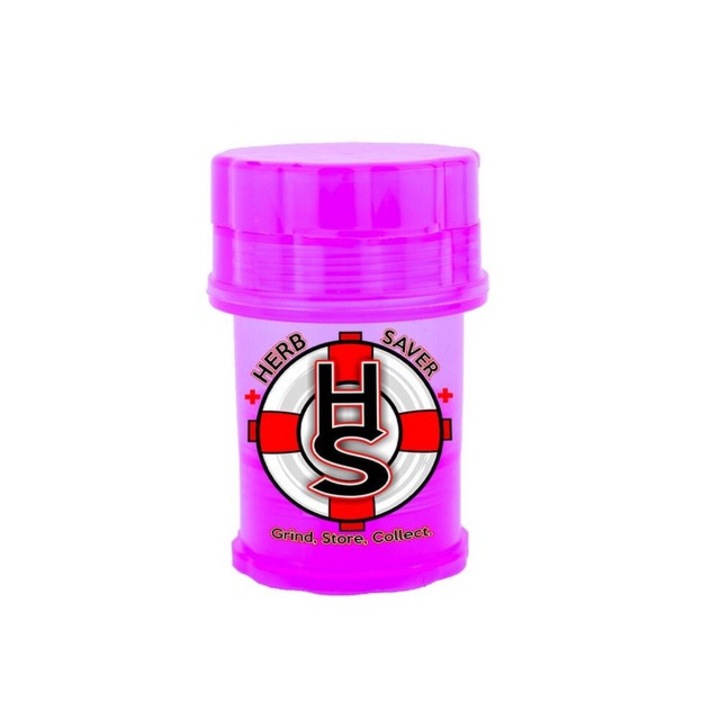 Grinder mini cu recipient depozitare HerbSaver, Purple, Rezistent la apa si miros