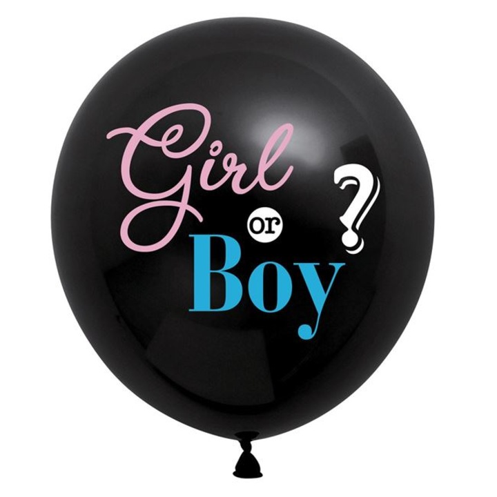 Nagy, Baby Gender Reveal Party ballon színes konfettivel, 90 cm