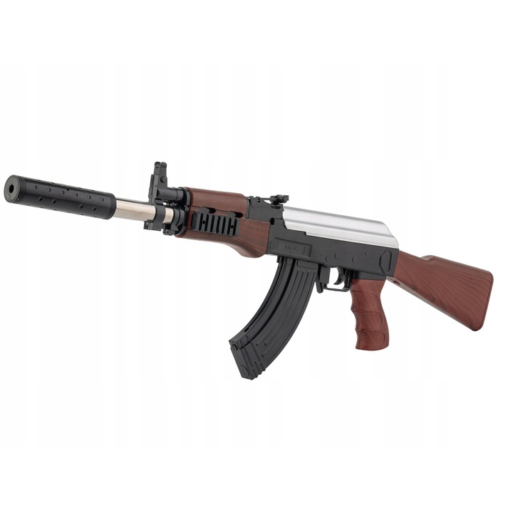 Детска пушка AK-47, MAT Group, 800 топки, 71x22см, ABS
