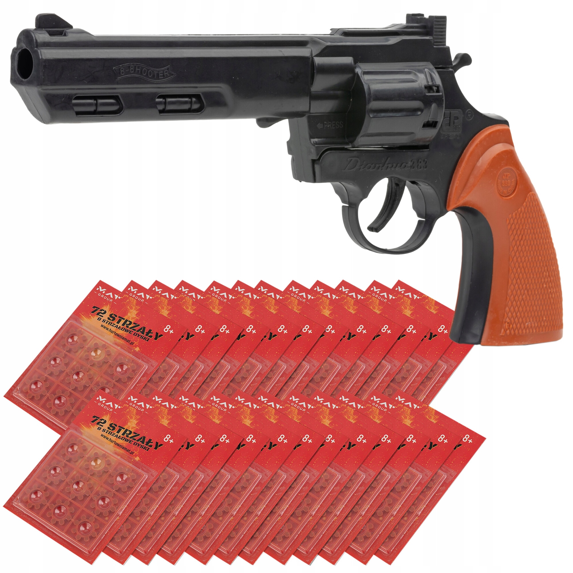 Pistol de jucarie MAT Group, replica Colt, 8 strzalowy, 23x12cm