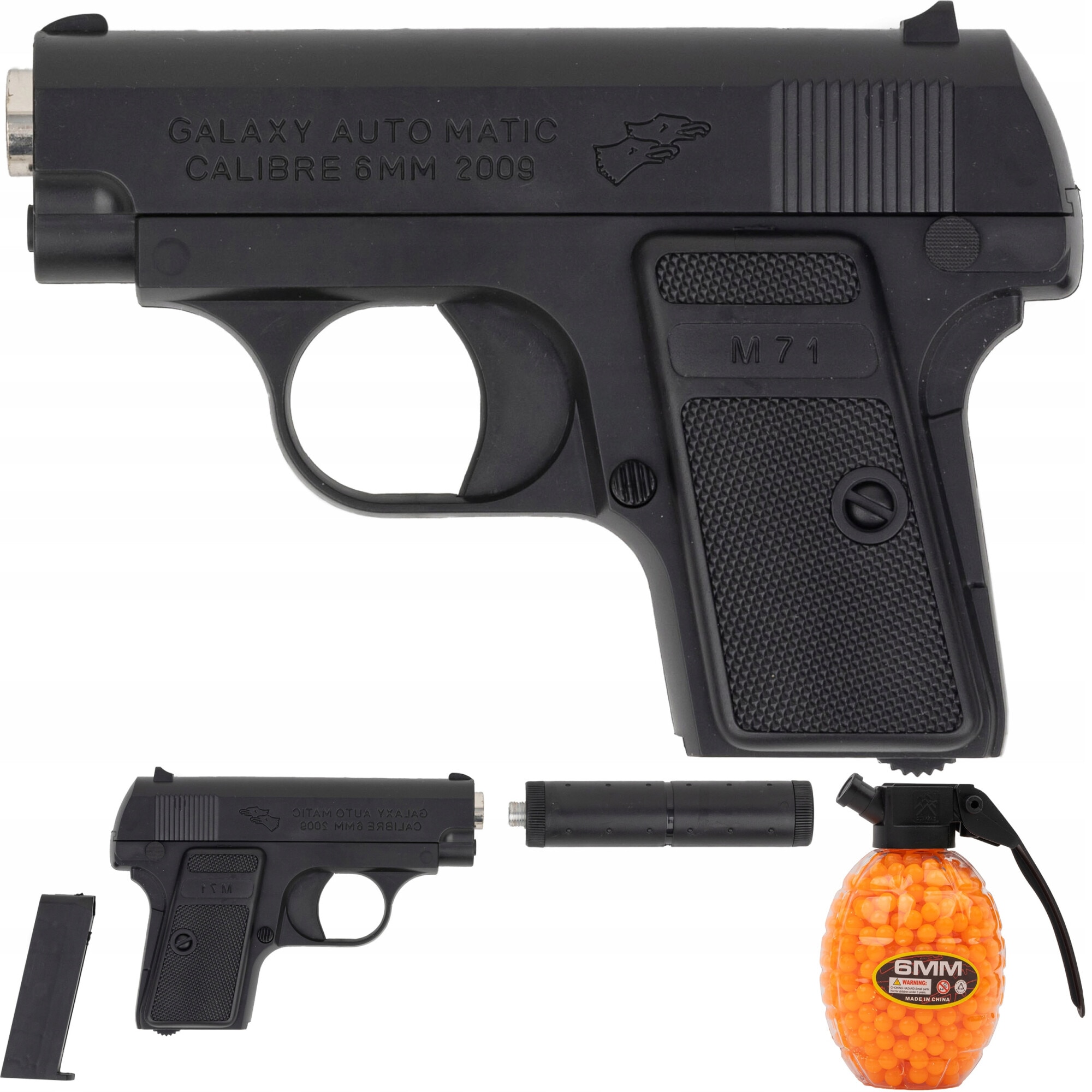 Pistol de jucarie Colt, Mat Group, 6mm, 12x9cm, 800 bile - eMAG.ro