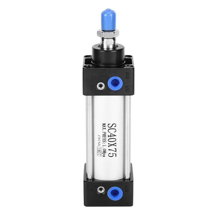 Cilindru pneumatic, Mmgoqqt, actionare dubla, 40mm/75mm, aluminiu