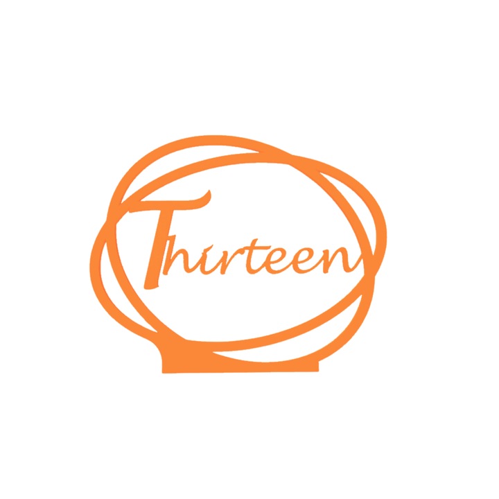 Сватбена украса за маса, "THIRTEEN", зала за събития, 163 X 202 mm оранжев