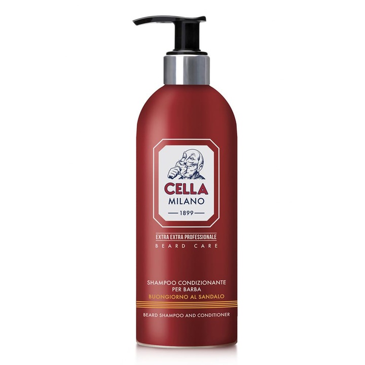 Balsam-sampon de barba Cella Professionale Buongiorno al Sandalo, 500 ml