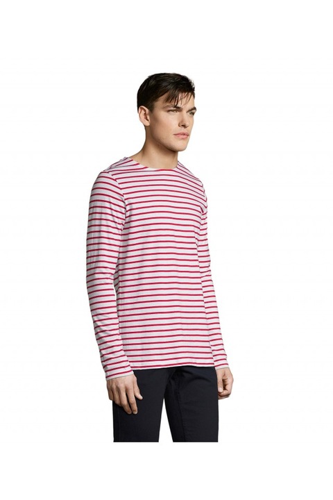 Bluza pentru barbati SOL'S MARINE MEN - SO01402, Rosu/Alb