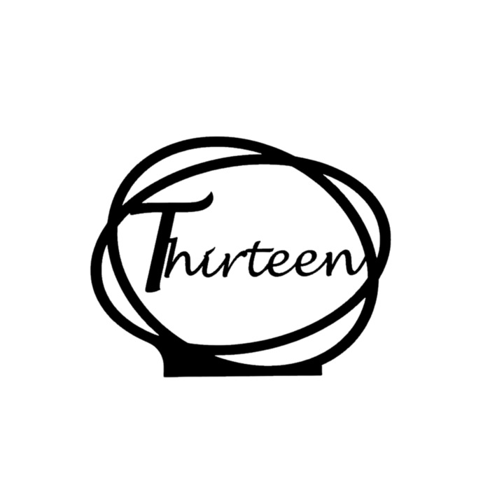 Сватбена украса за маса "THIRTEEN", зала за събития, 163 X 202 мм черна