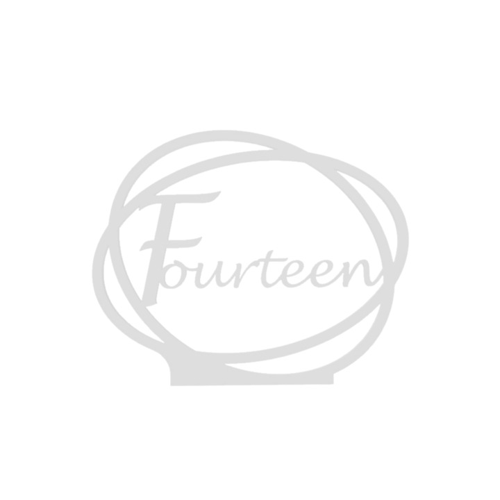 Сватбена украса за маса, "ЧЕТИРИНАДЕСЕТ", зала за събития, 163 X 202 мм бяла слонова кост