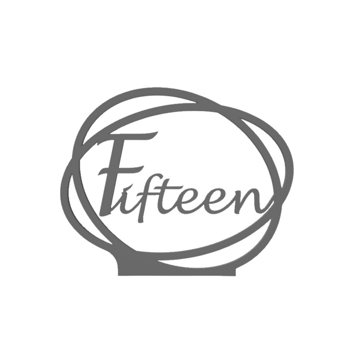 Сватбена украса за маса, "ПЕТНАДЕСЕТ", зала за събития, 163 X 202 mm сребро