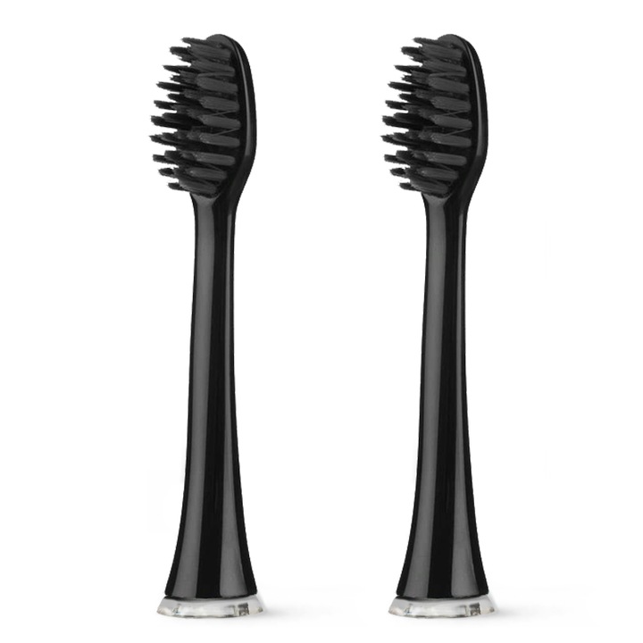 Sonic fogkefe tartalék, Smiley Pro White, Carbon tisztítás, 2 db, fekete