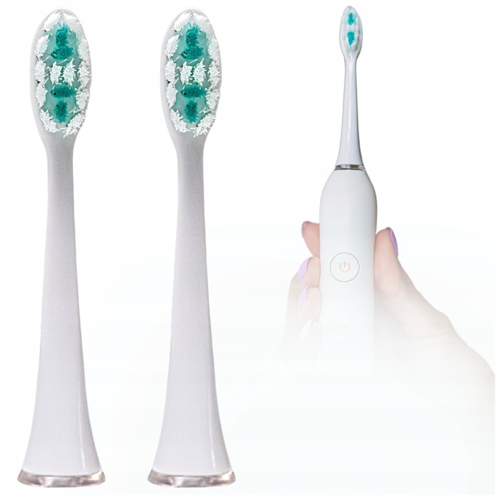 Rezerve Periuta De Dinti Electrica, Smiley Pro White Daily Clean, 2 Buc, Indeparteaza De Pana La 10 Ori Mai Multa Placa, Periile Moi Curata Fara A Abrada Smaltul, Potrivita Pentru Dinti Si Gingii Sensibile, Alb
