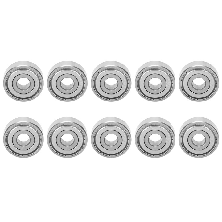 Set 10 rulmenti cu bile din otel inoxidabil S627Z, 7x22x7mm, pentru patinaj cu rotile