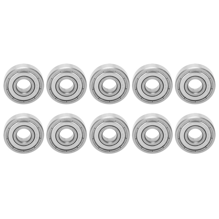Set 10 rulmenti cu bile Enforose, otel inoxidabil, 9x26x8mm, pentru skateboard-uri