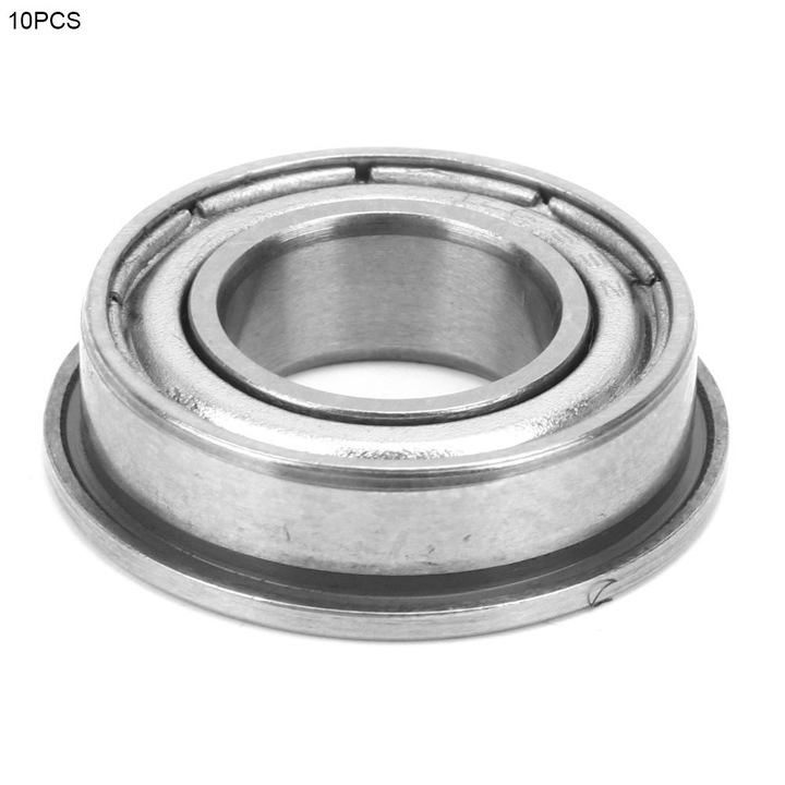 Set 10 buc Rulmenti cu bile F687-ZZ, 7x14x5mm, otel, etansare metalica, canelura adanca