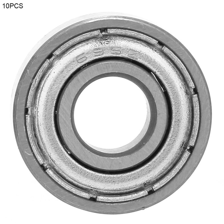 10 db acél golyóscsapágy készlet, dupla tömítésű, mélyhornyos, 695-ZZ, 5 mm x 13 mm x 4 mm Enforose