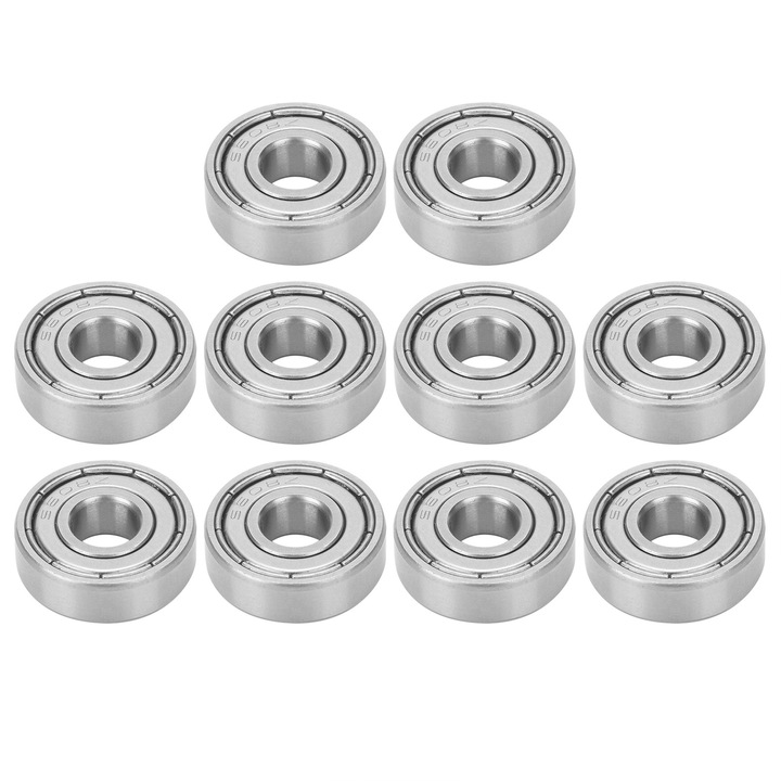 Set 10 rulmenti cu bile S608Z, Enforose, 8x22x7mm, din otel inoxidabil, pentru patine si longboard-uri