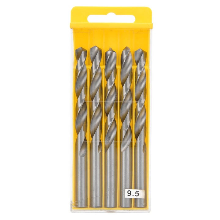 Set burghie spiralate din otel rapid Enforose, 5 bucati, diametru 9.0mm si 9.5mm