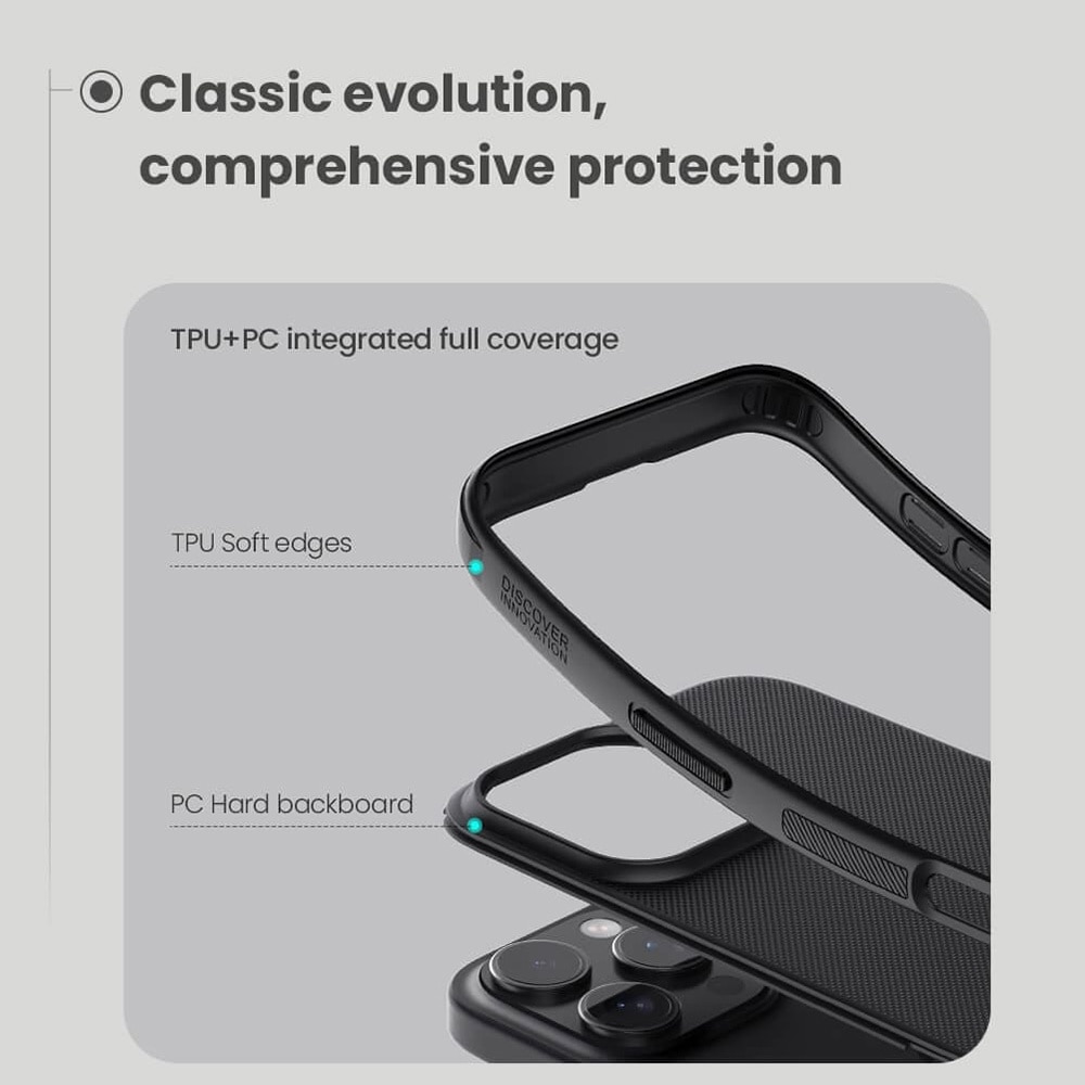 Carcasa Nillkin Frosted Shield Pro compatibila cu iPhone 16 Pro Black