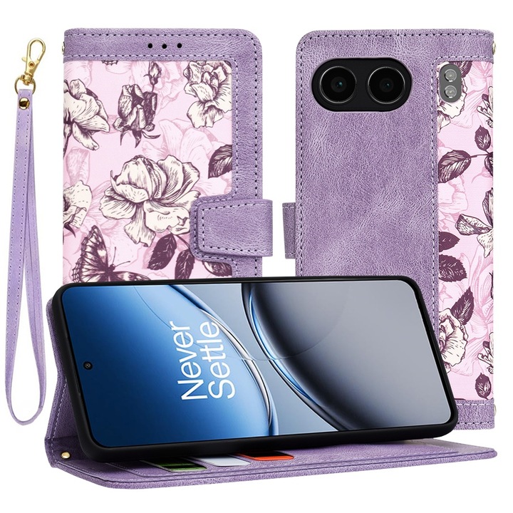 Tok OnePlus Nord 4 telefonhoz – Techsuit FlipCraft – Mysterious Purple