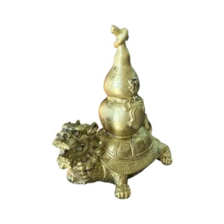 Statueta Feng Shui GOBI, Broasca testoasa dragon cu Wu Lou, 11.5 cm