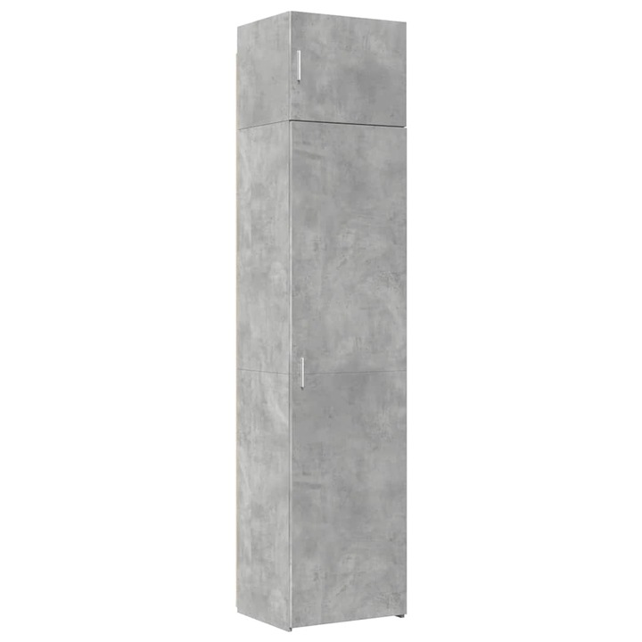 Dulap depozitare slim gri beton 50x42 vidaXL,5x225 cm lemn prelucrat, 32.7 kg