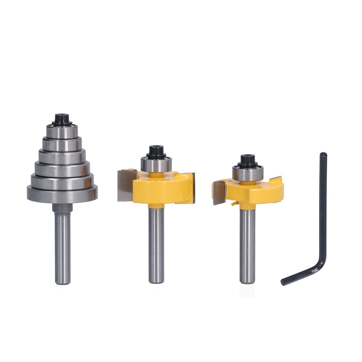 Set freze pentru lemn, Enforose, 1/4in, 1-1/4in, adancimi de taiere variate