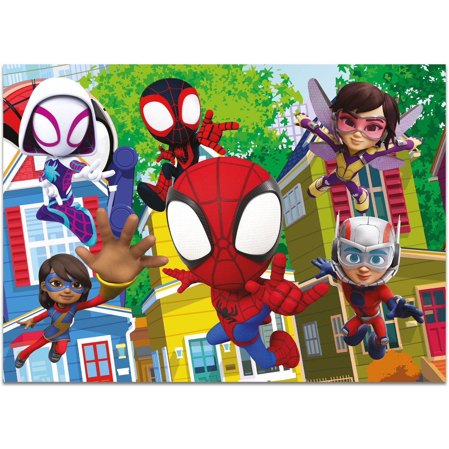 Пъзел за оцветяване Lisciani - Spidey and his amazing friends, 4 в 1 ...