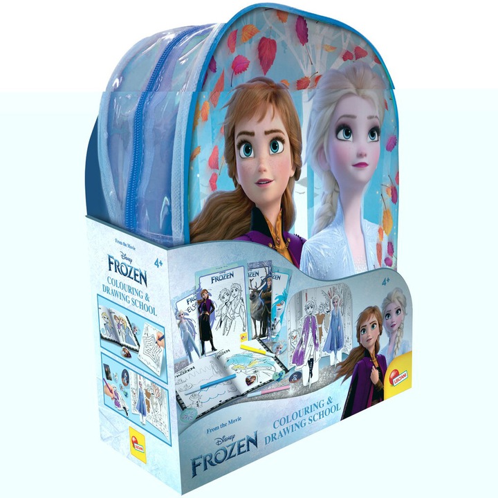 Set creativ Lisciani Disney Frozen - Sa coloram, cu ghiozdanel