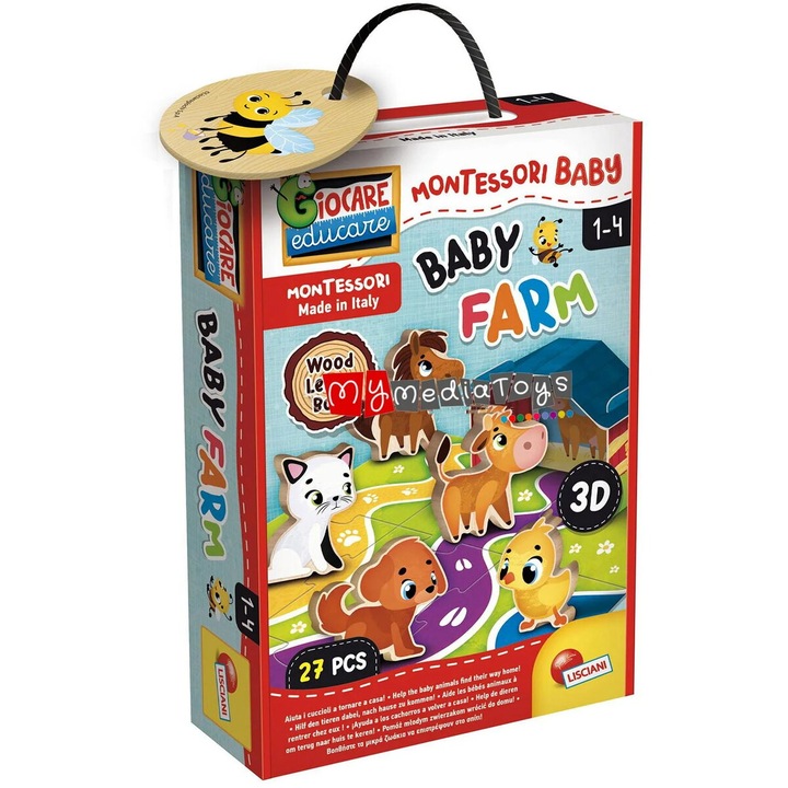 Oktató játék Lisciani Montessori - Szórakozás állatokkal