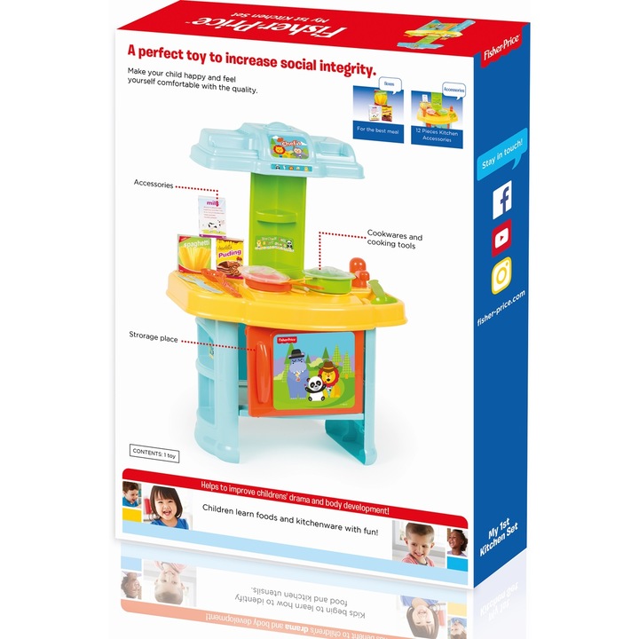 Bucatarie copii Fisher Price - Prima mea bucatarie