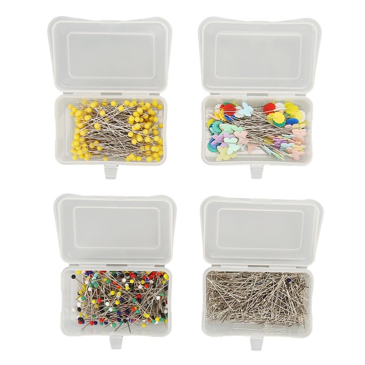 Set 4 cutii ace cu gamalie, Enforose, Inox, Multicolor