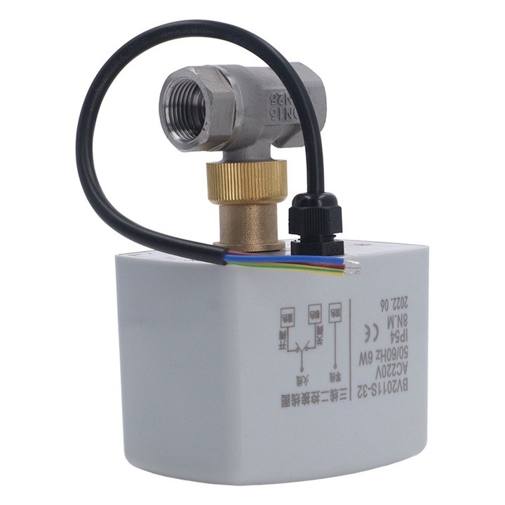 Golyóscsap, Jormftte, rozsdamentes acél, 1/2in, 0-90 fok, 6W