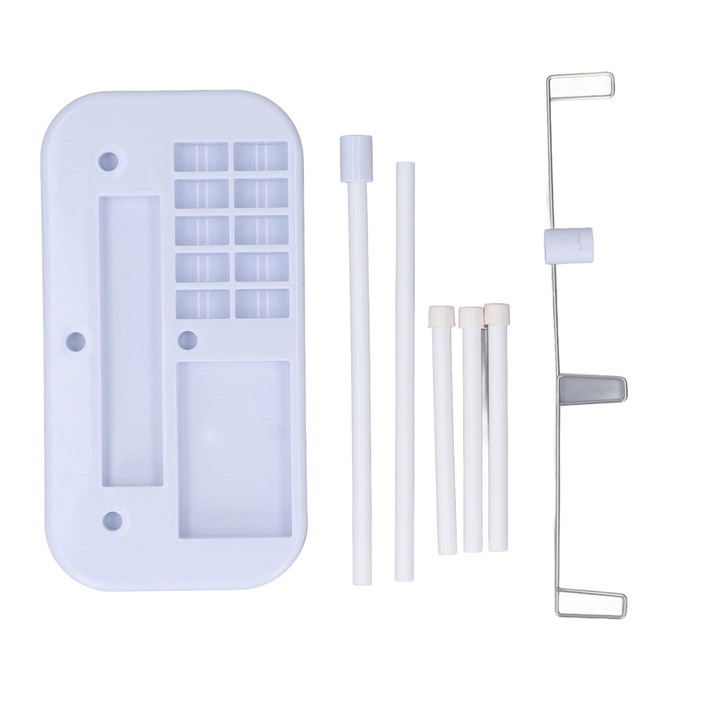 Стойка за конци за шевна машина Jormftte, подвижна, лесна за окачване, пластмаса и неръждаема стомана, за бродиране, комплект от 3 калерчета