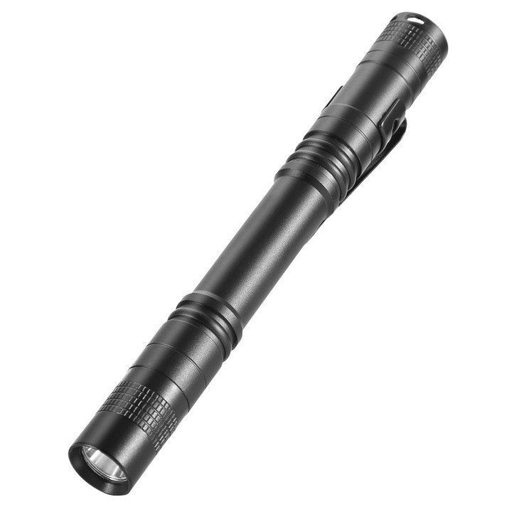 Jormftte mini LED lámpa, toll alakú, fekete, 5.9x1cm, IPX6 vízálló