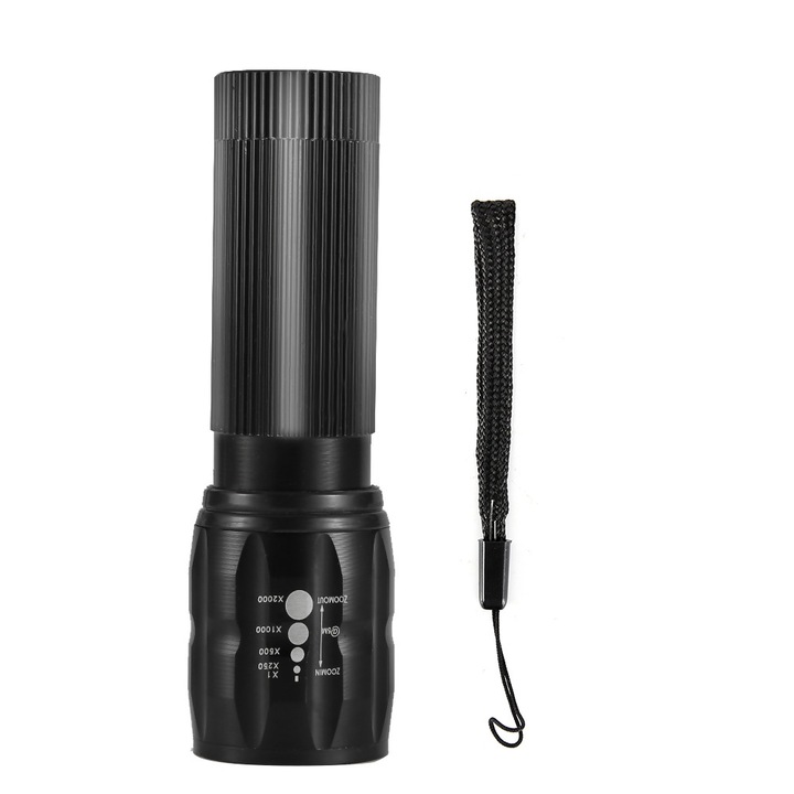 Jormftte lámpa, alumínium, 3 világítási mód, vízálló, 200m, 60g