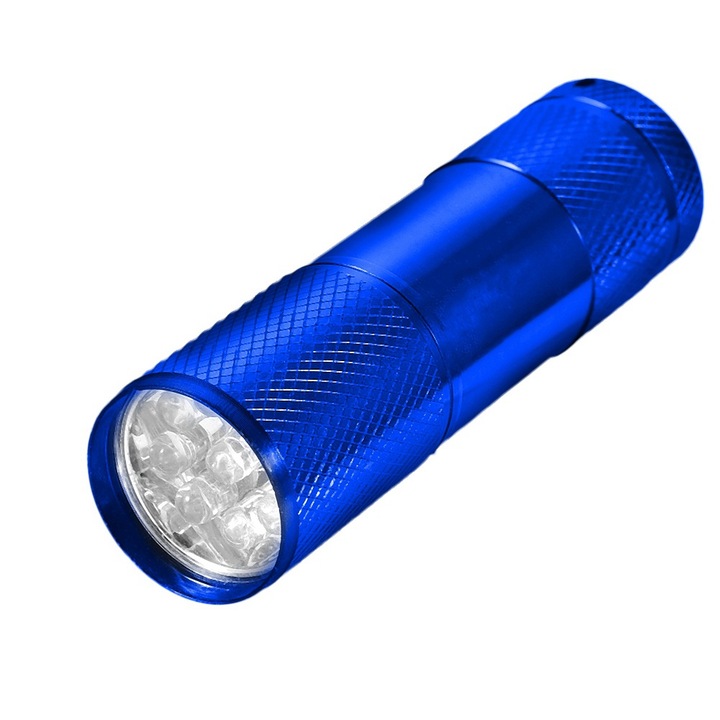 Фенерче 9LED UV Mini Expert 365-400nm за откриване на флуоресценция, синьо