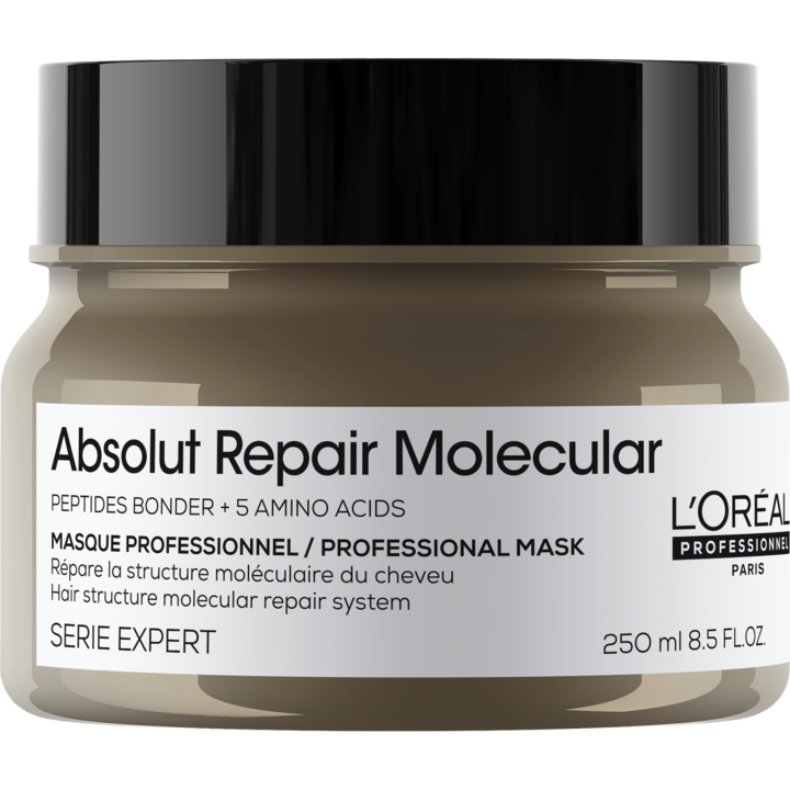 Маска за увредена коса L'Oreal Professionnel Serie Expert Absolut Repair Molecular, Формулирана с пептидни връзки и 5 аминокиселини, 250 мл