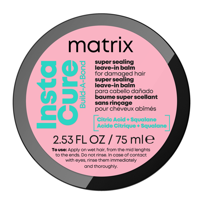 Crema leave-in reparatoare Matrix Instacure Build-A-Bond Super Sealing, pentru par deteriorat, cu acid citric si scualan 75ml