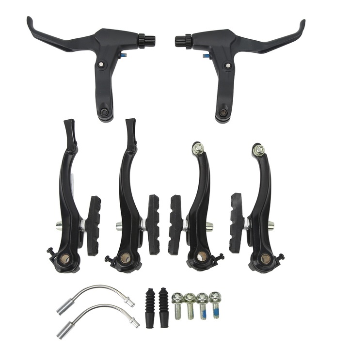 Комплект V-brake за планински велосипед, longziming, алуминий, комплект аксесоари, лек, черен