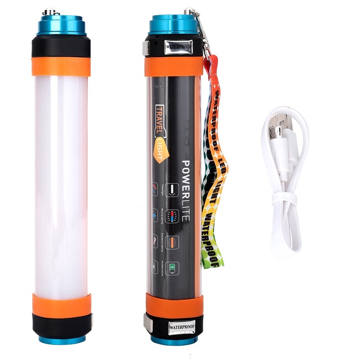 Фенер Jormftte T-25, водоустойчив IP68, 7800mAh, SOS режим, 24см