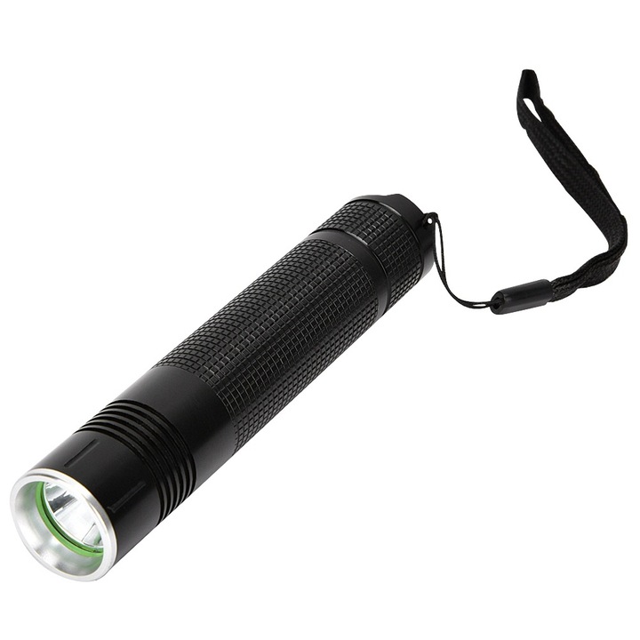 LED лампа от алуминий UV Pen фенерче лампа за откриване на пари с флуоресценция 365nm Черна